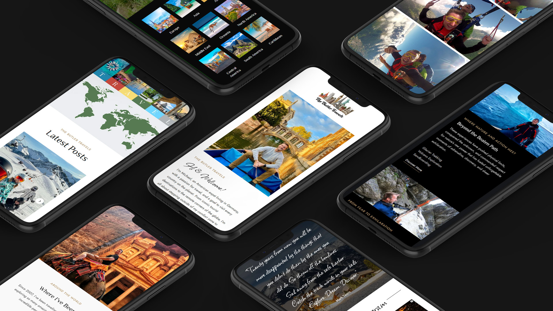 Isometric phone collection of thebutlertravels.com