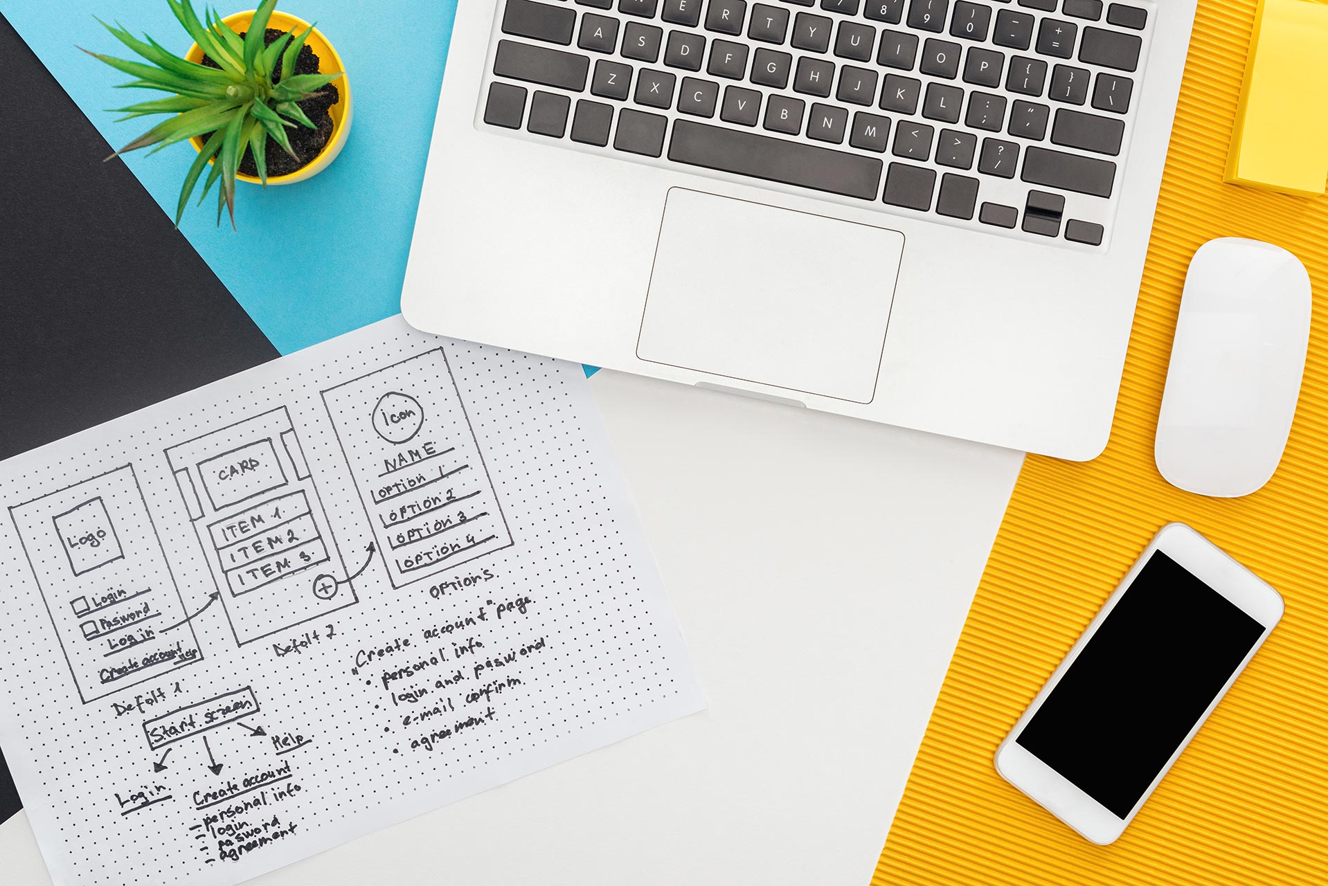 Sketching for wireframes