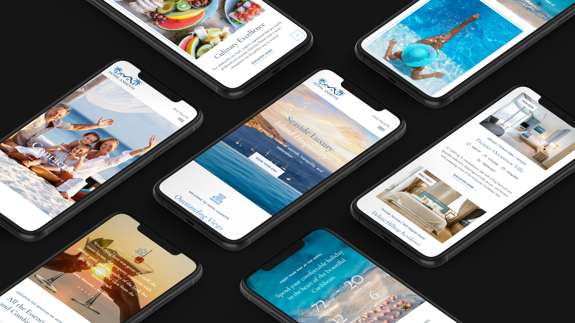 Isometric phone collection of Hotel Anisette