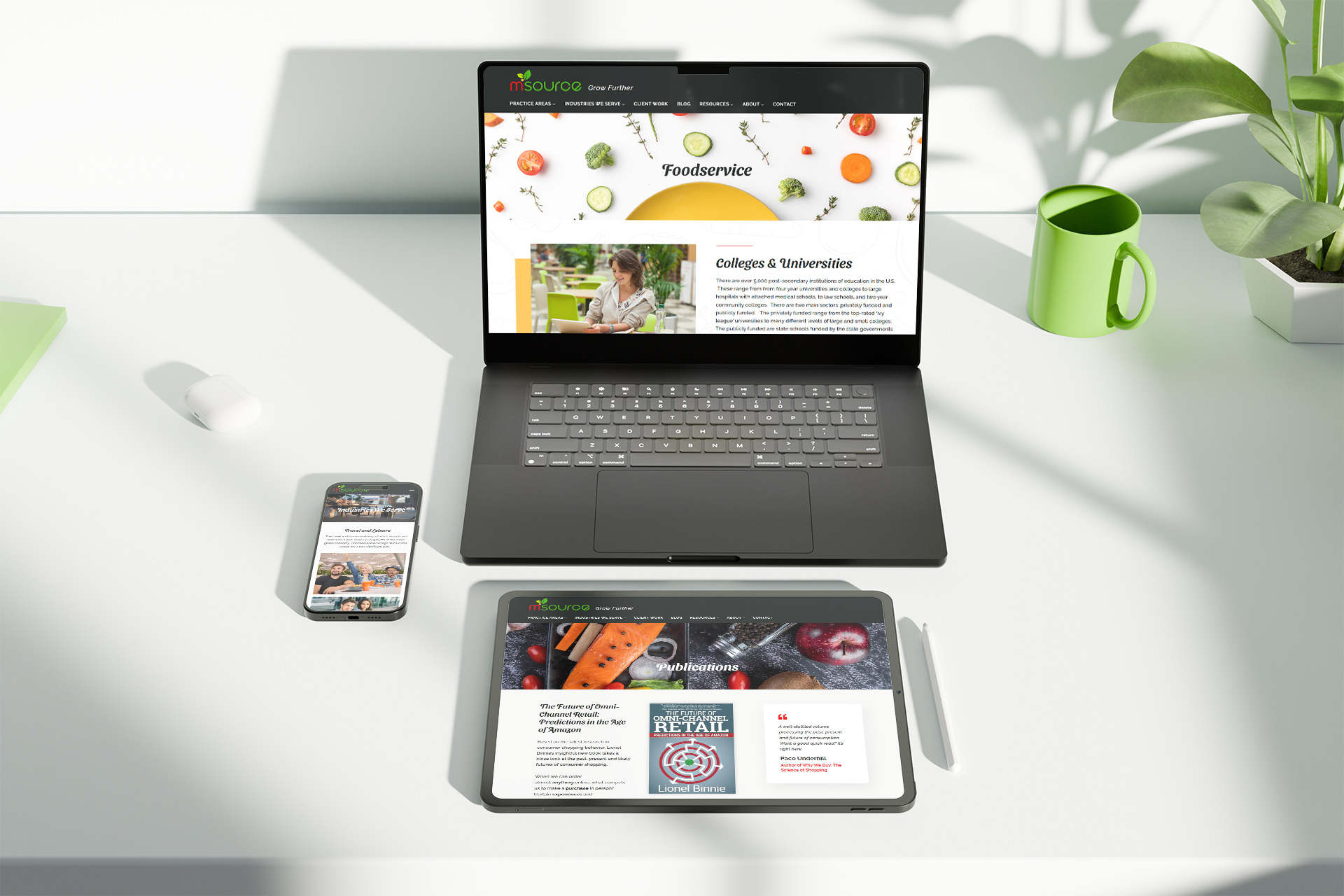 Multi-device Mockup of MSource