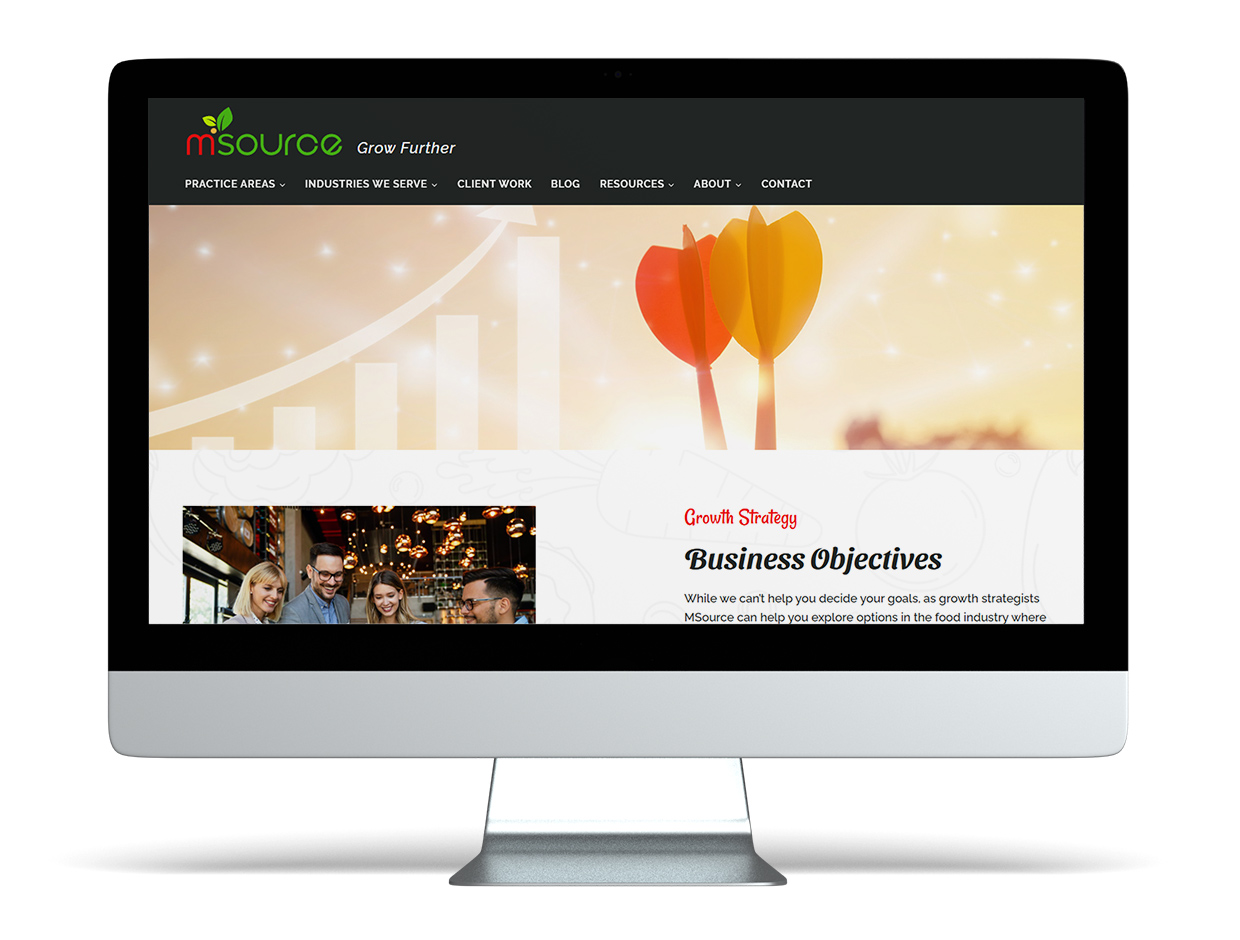 MSource website on iMac