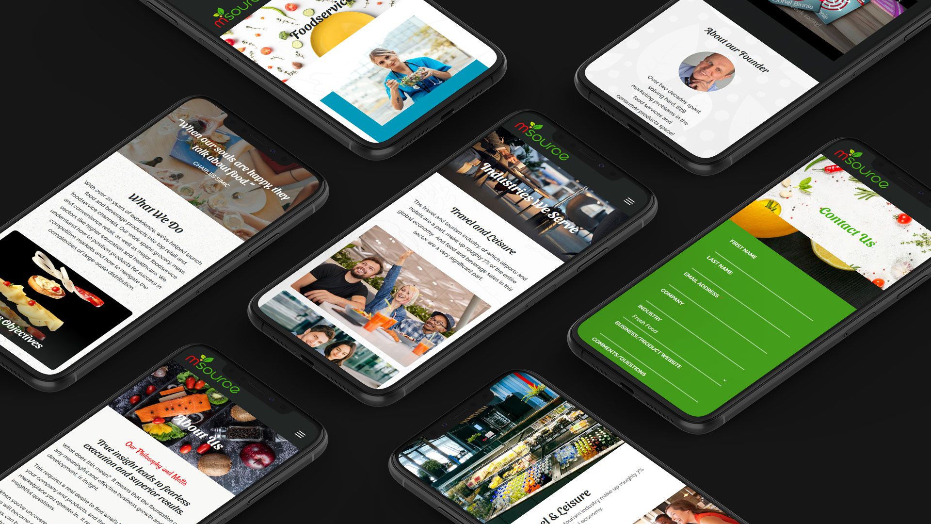 Isometric display of MSource website